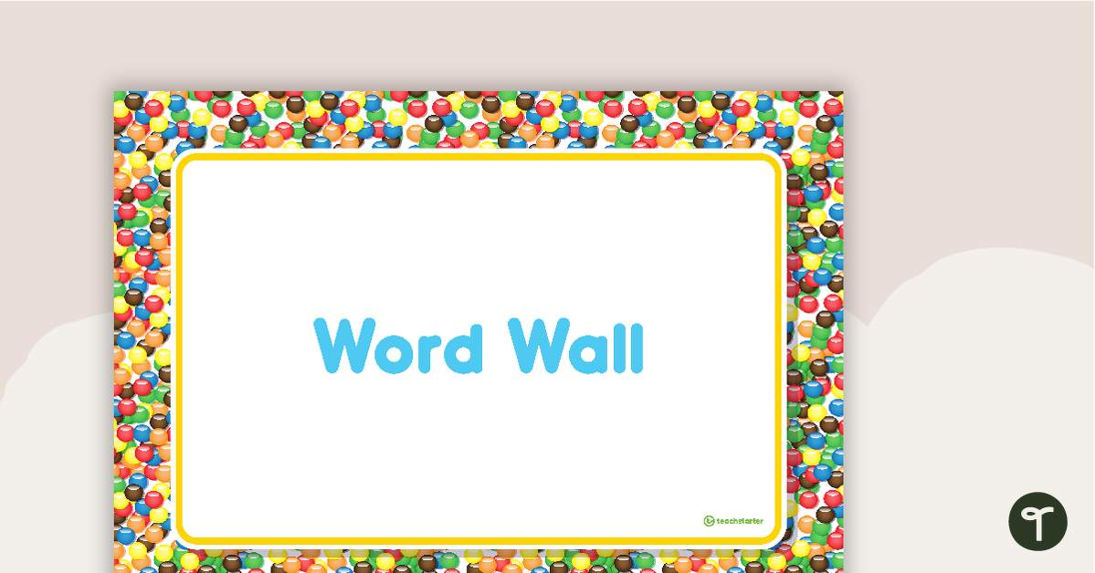 Chocolate Buttons - Word Wall Template teaching resource