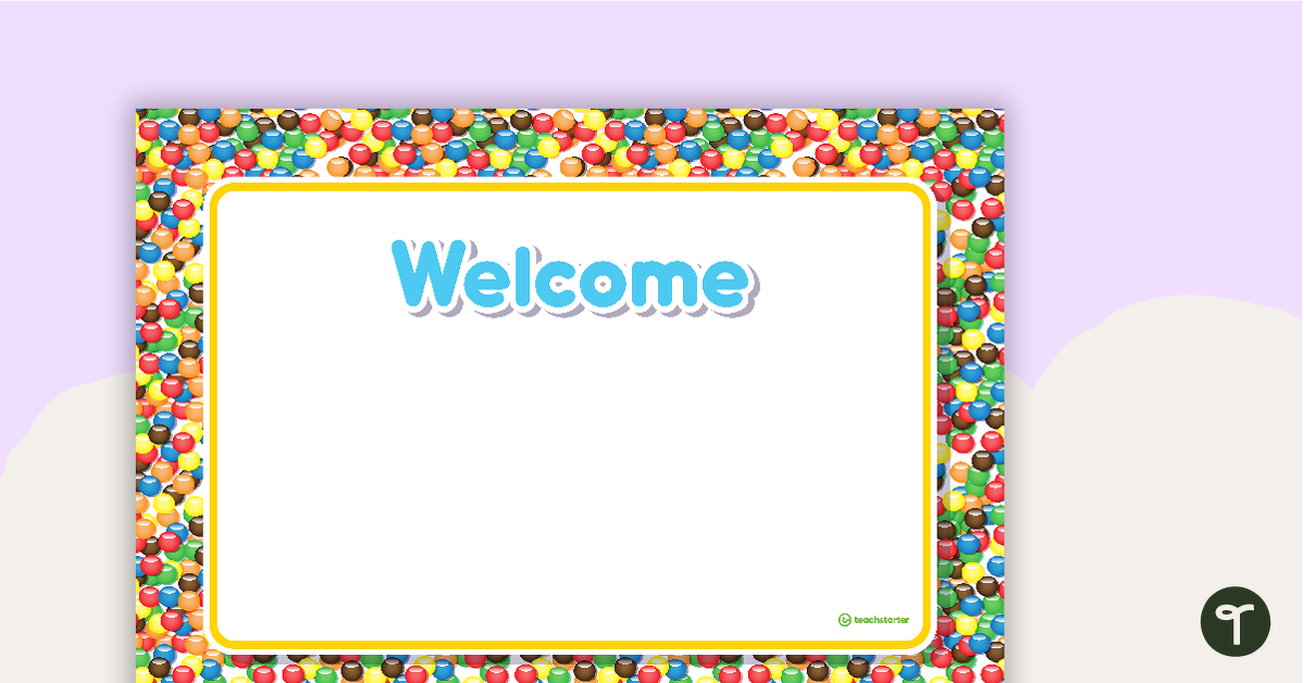 Chocolate Buttons - Welcome Sign and Name Tags teaching resource