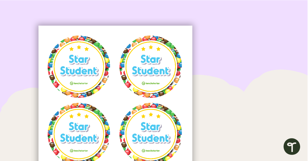 Chocolate Buttons - Star Student Badges teaching resource