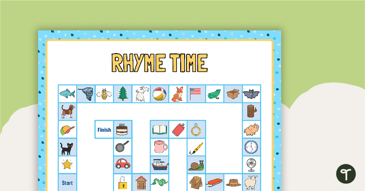 Move and Rhyme - Board Game teaching resource