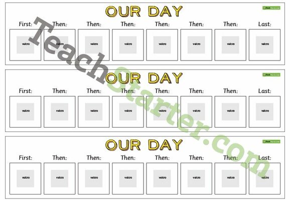 Visual Daily Timetable - Desk Strip teaching resource