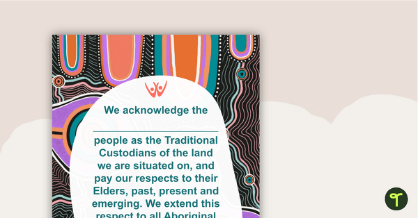 Image of Adaptable Acknowledgement of Country Poster