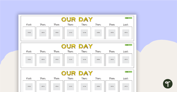 Visual Daily Timetable - Desk Strip teaching resource