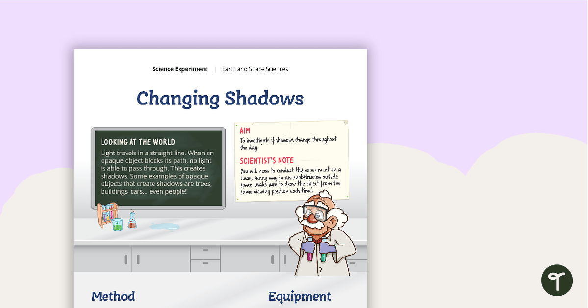 Science Experiment - Changing Shadows teaching resource