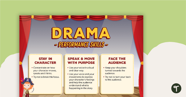 Drama Performance Skills Poster teaching resource