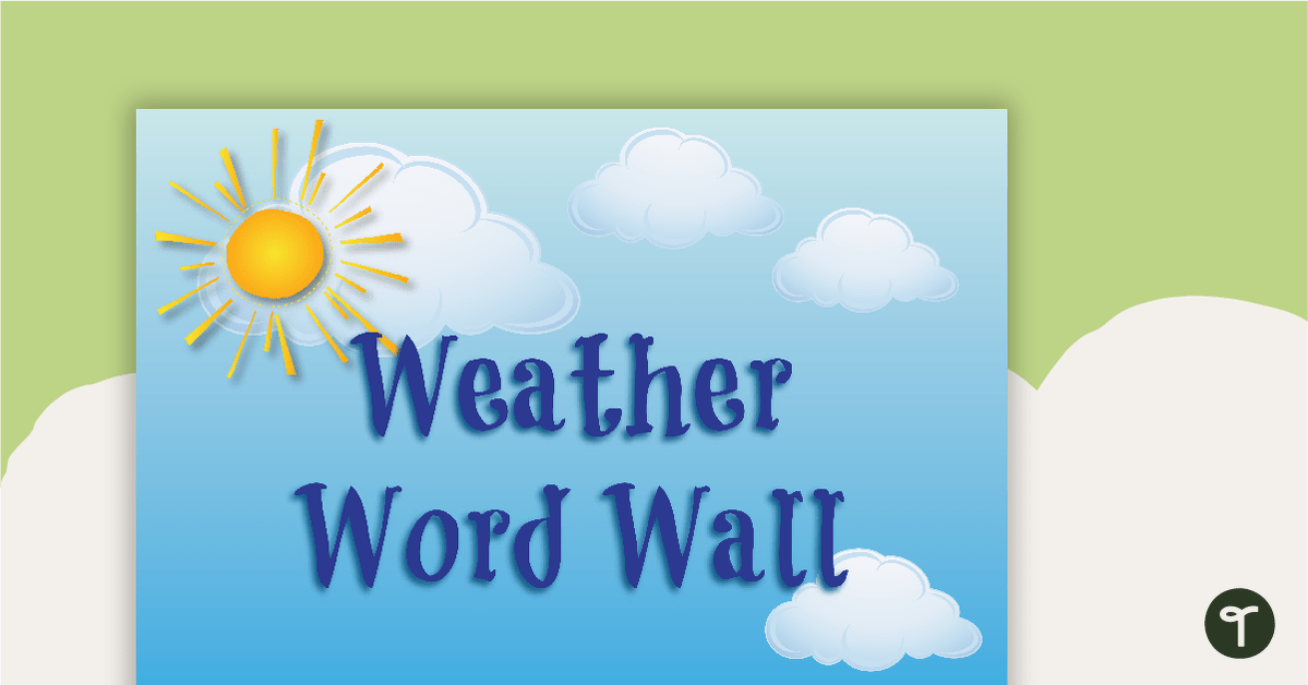 Weather Word Wall Vocabulary teaching resource