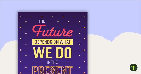 Go to Ghandi Quote Poster - The Future teaching resource