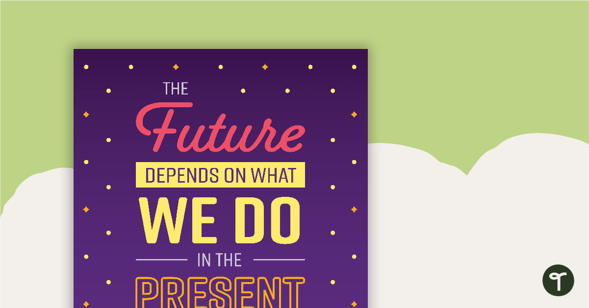 Ghandi Quote Poster - The Future teaching resource