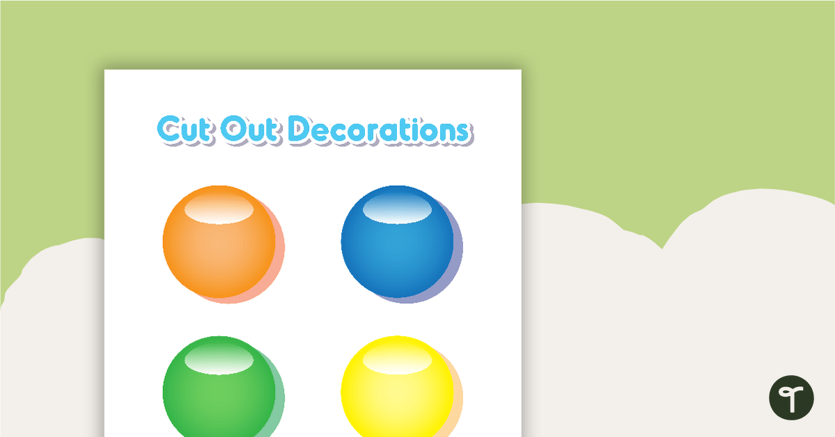 Chocolate Buttons - Cut Out Decorations teaching resource
