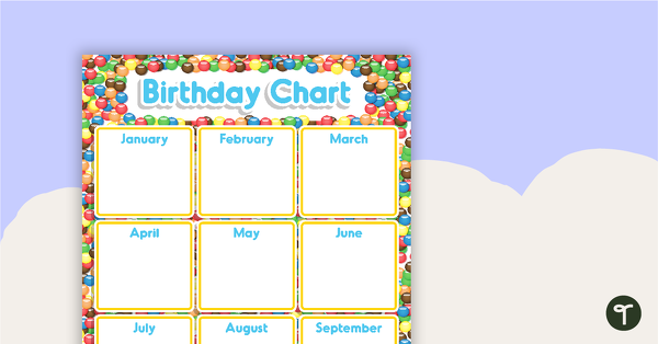 Go to Chocolate Buttons  - Happy Birthday Chart teaching resource