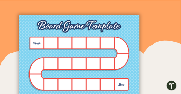 Blank Game Board - Blue - V2 teaching resource