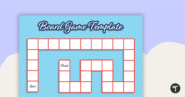 Blank Game Board - Blue - V3 teaching resource