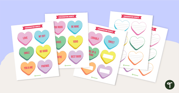 Go to Conversation Hearts - Template teaching resource