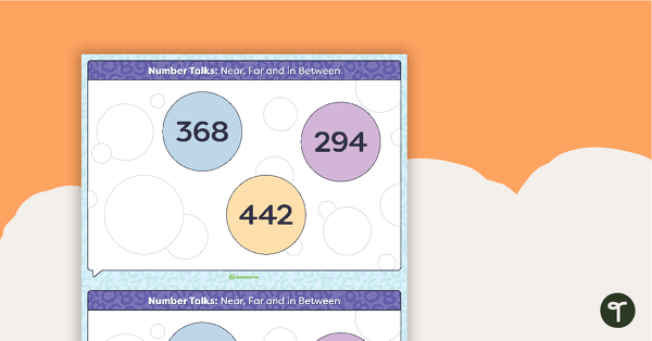 Preview image for Number Talks - Near, Far, and in Between Task Cards - teaching resource