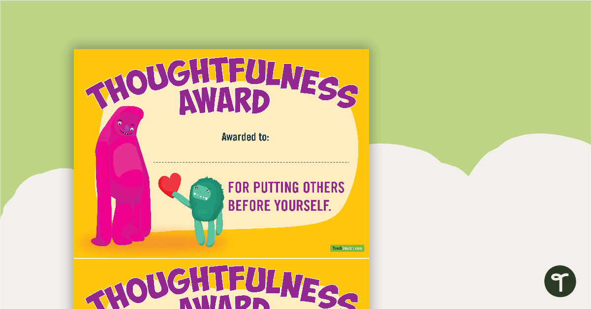 Thoughtfulness Award teaching resource