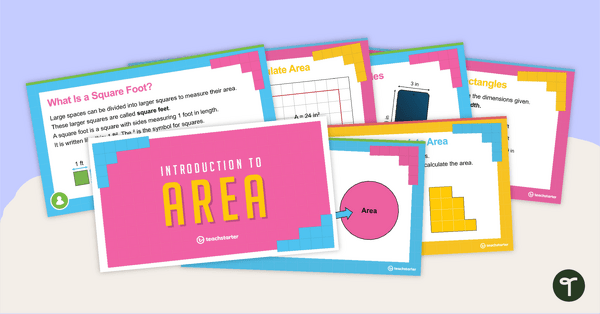 Introduction to Area PowerPoint teaching resource