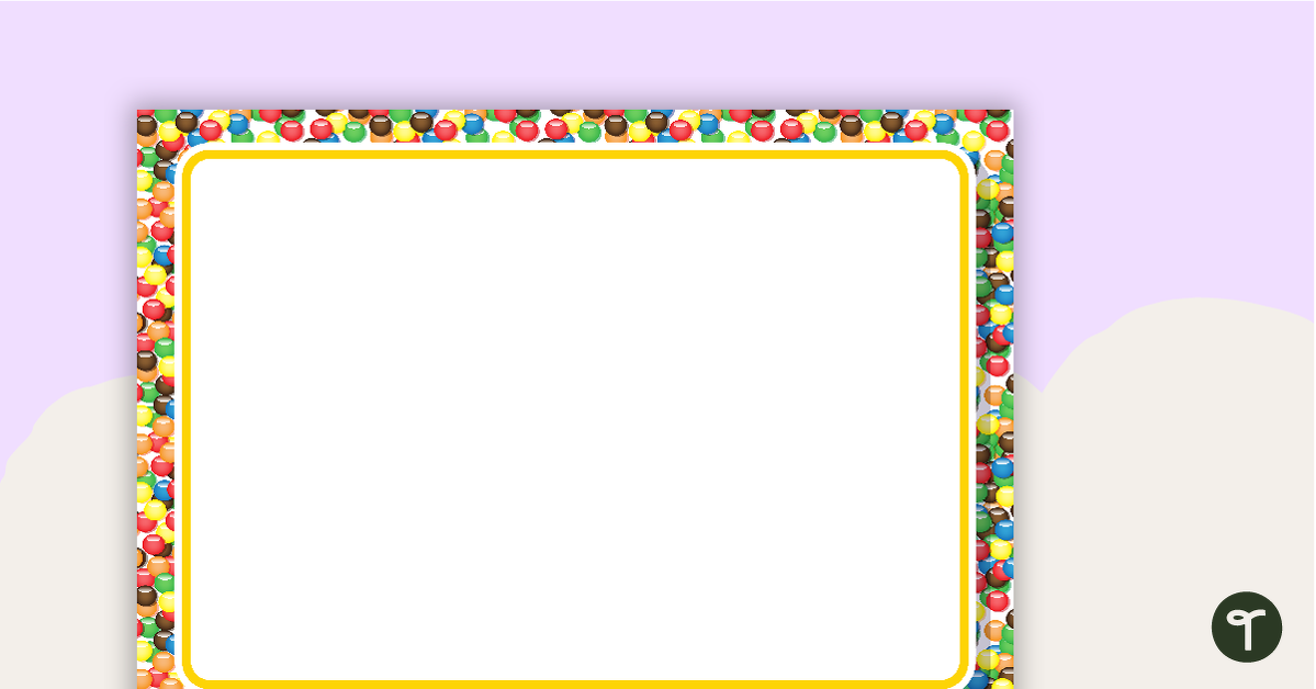Chocolate Buttons - Landscape Page Border teaching resource