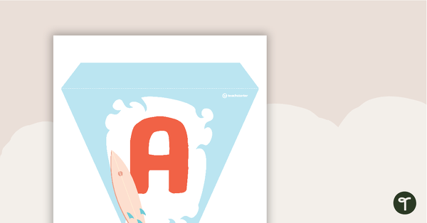 Surf's Up - Letters and Number Bunting teaching resource