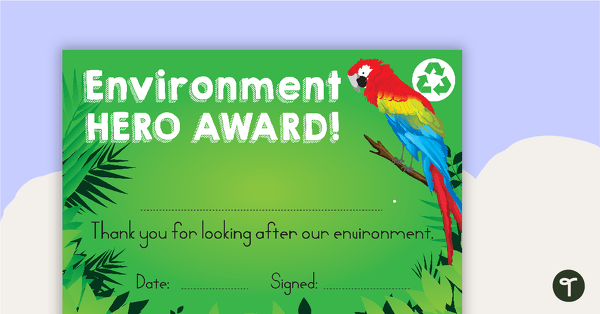 Go to Environment Hero Award teaching resource
