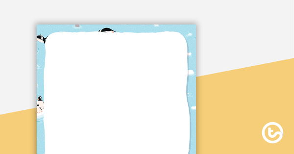 Preview image for Penguins – Portrait Page Border - teaching resource