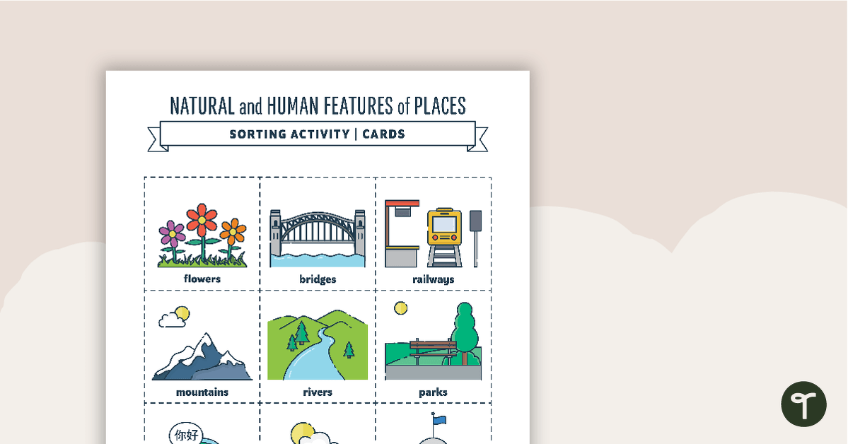 Preview image for Natural and Human Features of Places - Sorting Activity - teaching resource
