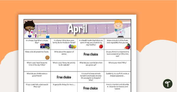 Go to April Writing Prompts - Lower Primary teaching resource