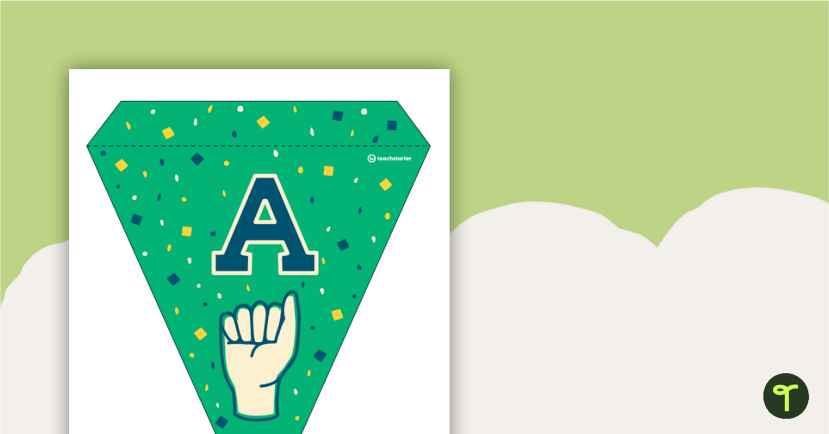 American Sign Language - Pennant Banners teaching resource