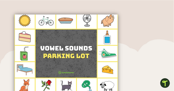 Image of Vowel Sounds Parking Lot Game
