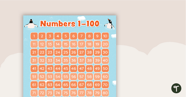 Preview image for Penguins – Hundreds Chart - teaching resource