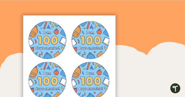 Go to I am 100 Days Smarter Student Badge teaching resource
