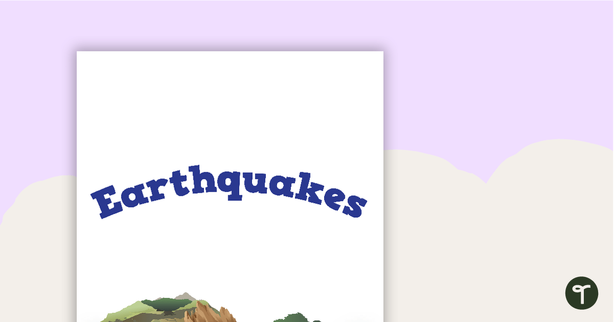 Earthquakes - Title Poster teaching resource