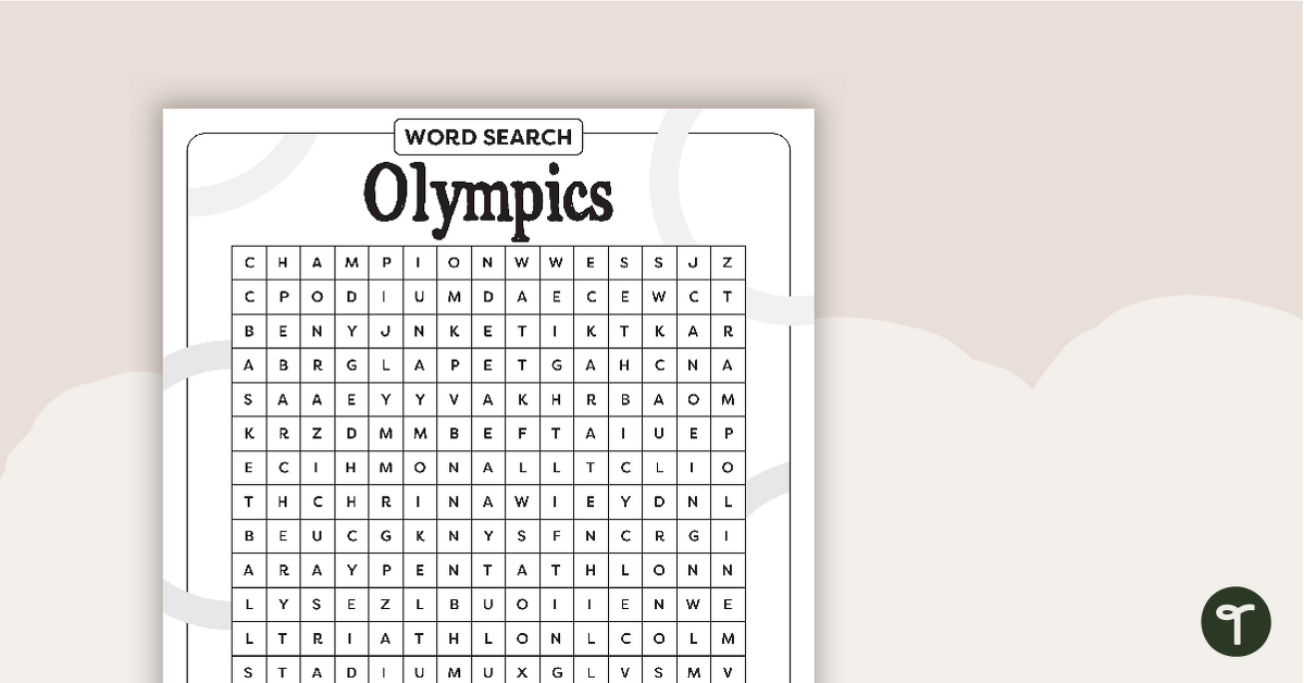 Olympics Word Search – Upper Grades teaching resource