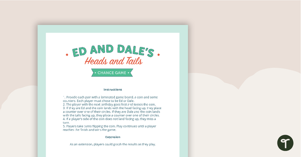 Ed and Dale's Heads and Tails - Chance Game teaching resource