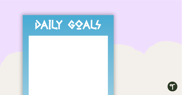 Go to Greece - Daily Goals teaching resource