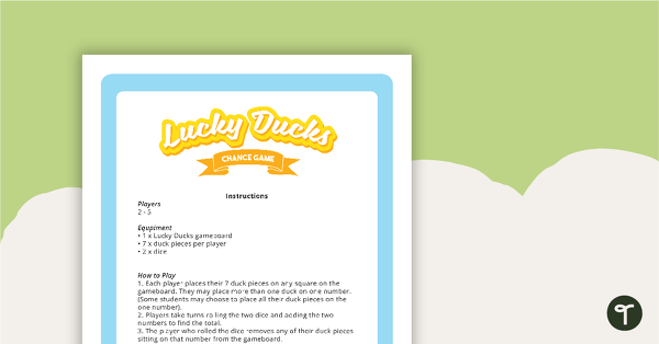 Lucky Ducks - Chance Game teaching resource