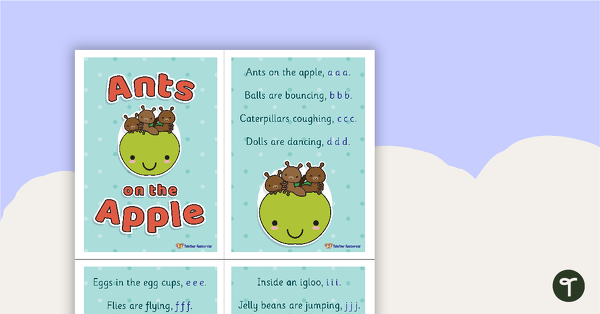 Preview image for Ants on the Apple Flashcards - teaching resource