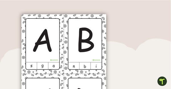 Image of Uppercase and Lowercase Peg Cards
