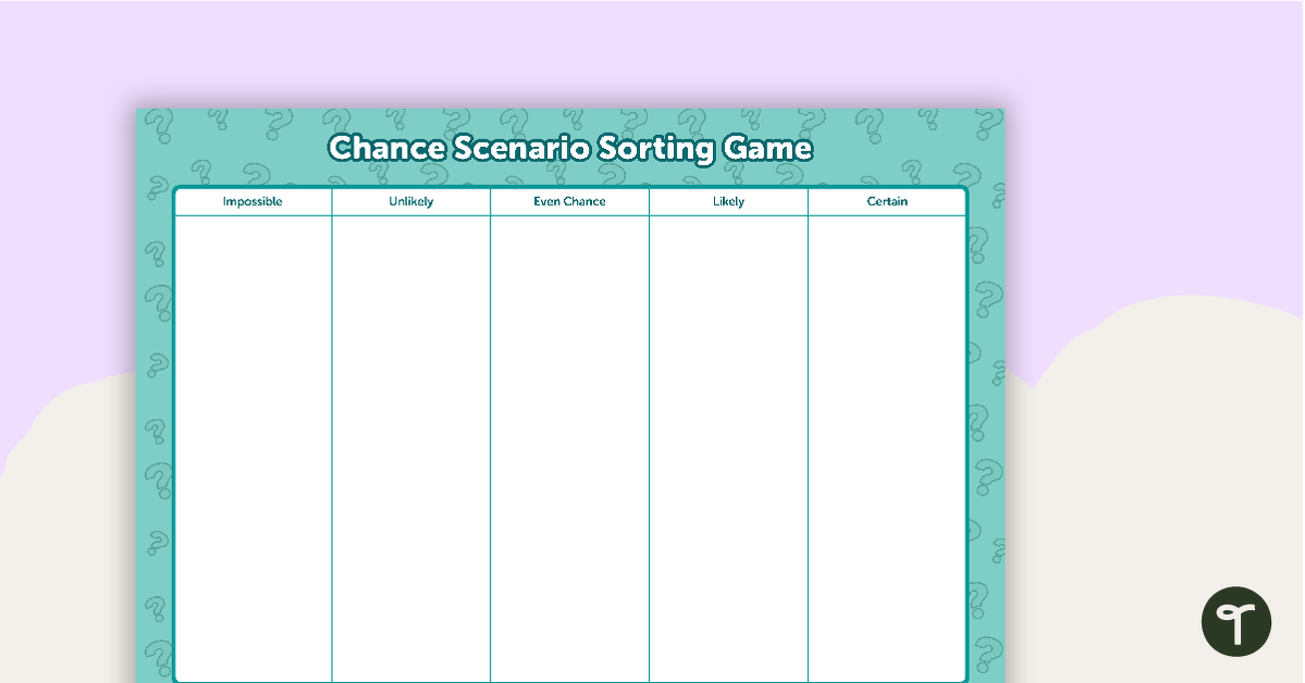Chance Scenario Sorting Game teaching resource