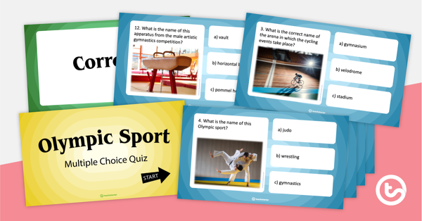 Preview image for Olympic Sports Multiple Choice Quiz – PowerPoint - teaching resource
