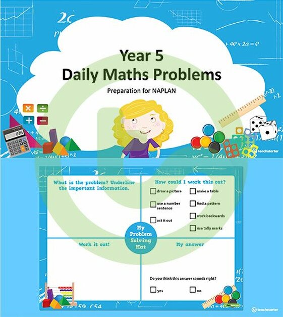 Daily Math Problems - Grade 5 teaching resource