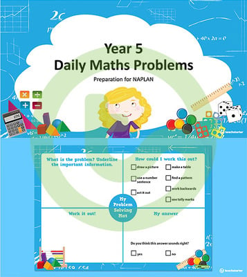 Preview image for Daily Math Problems - Grade 5 - teaching resource