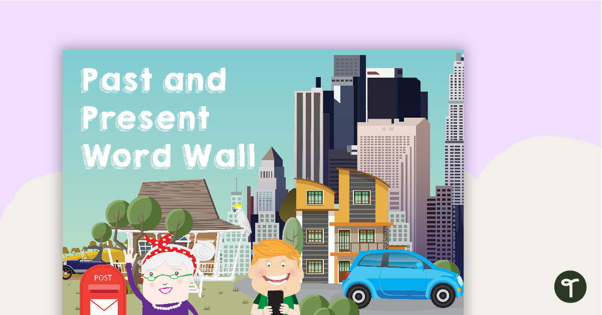Preview image for Past and Present Word Wall Vocabulary - teaching resource