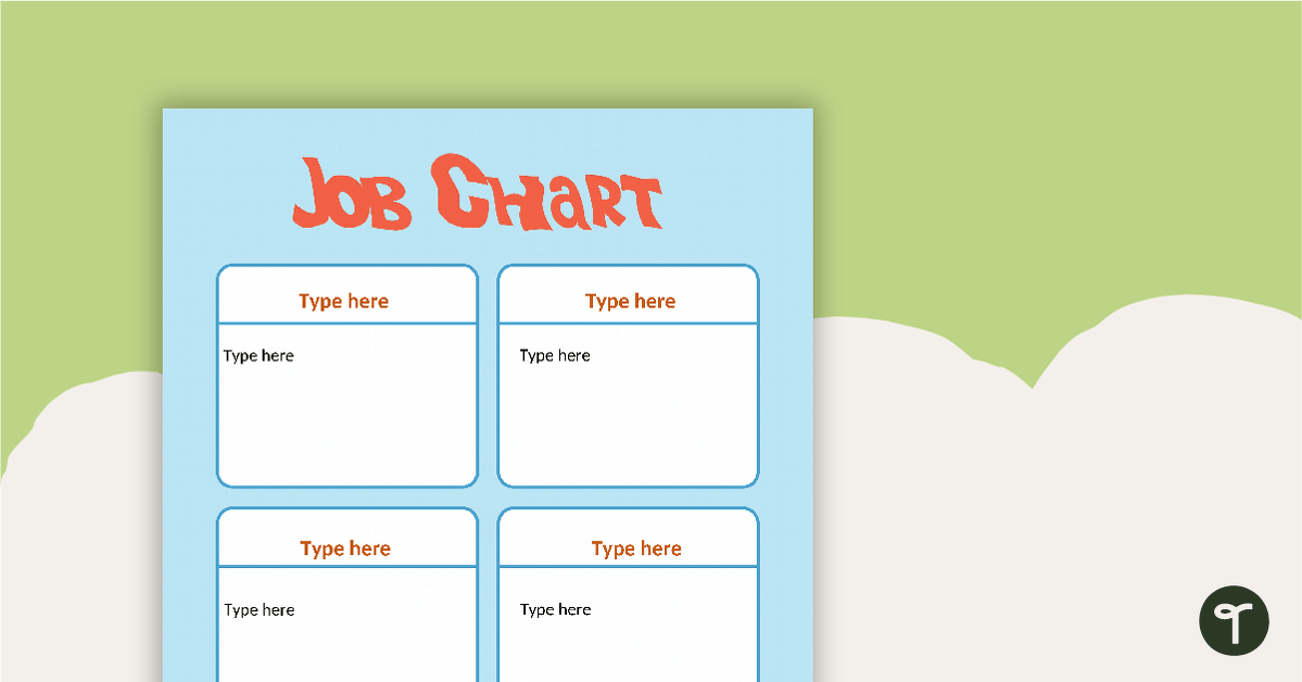 Preview image for Surf's Up - Job Chart - teaching resource