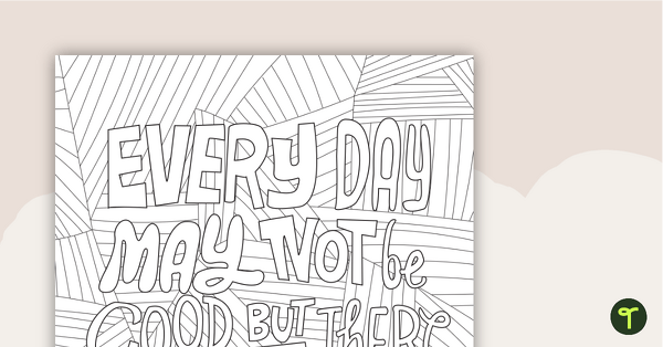 Go to Motivational Colouring Sheet teaching resource