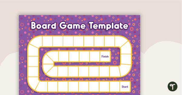 Blank Game Board - Purple - V1 teaching resource