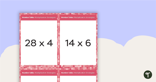 Image of Number Talks - Multiplication Strategies Task Cards