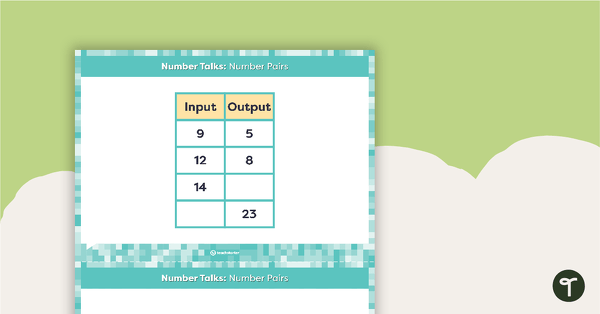 Go to Number Talks - Number Pairs Task Cards teaching resource