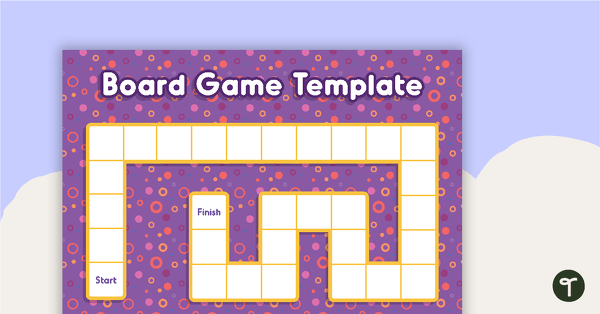 Blank Game Board - Purple - V3 teaching resource