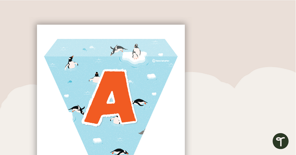 Go to Penguins – Letter and Number Pennant Banners teaching resource