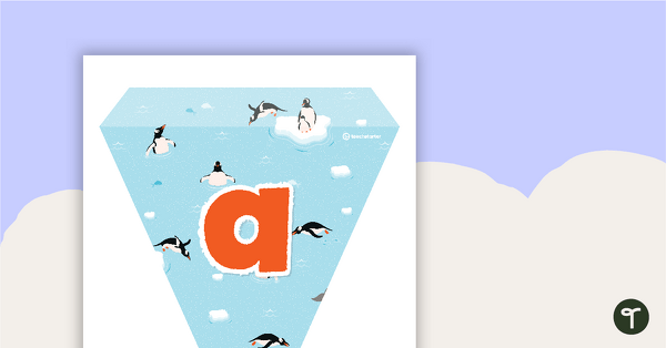 Penguins – Letter and Number Pennant Banners teaching resource
